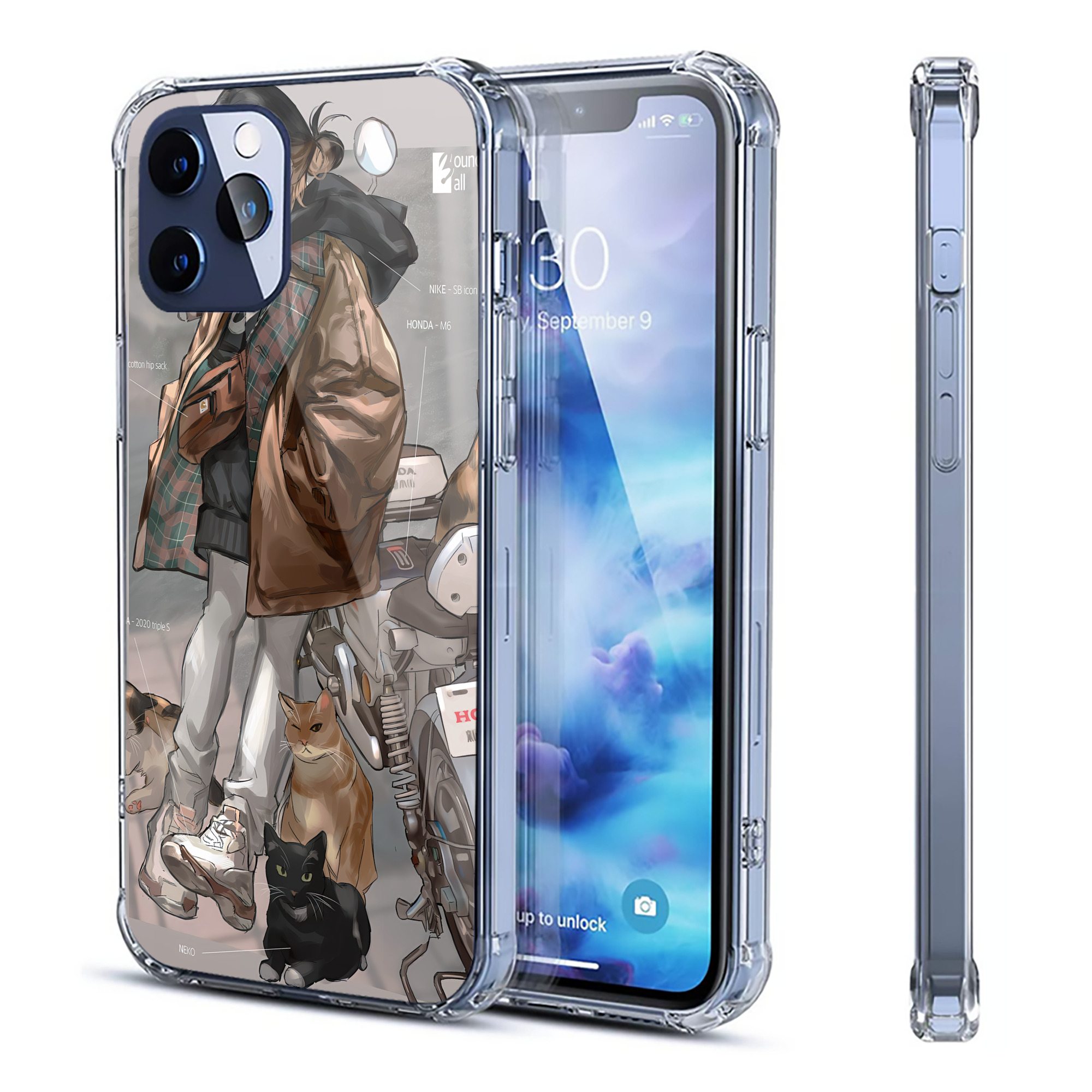 （画像用） ハイキュー!! Haikyu!! 【iPhone 12シリーズ対応】透明スマホケース（クリアソフトケース）